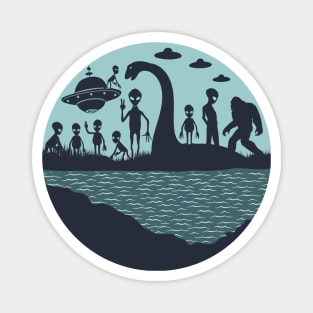 Bigfoot Loch Ness Monster Aliens Magnet